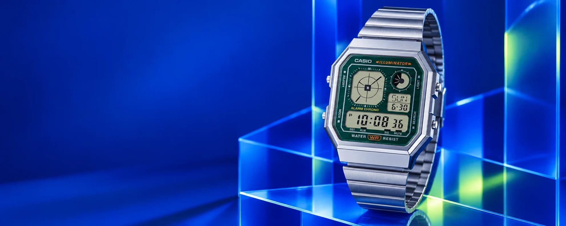 CASIO saat koleksiyonu için gerçek katalog modeli referanslı marka bannerı